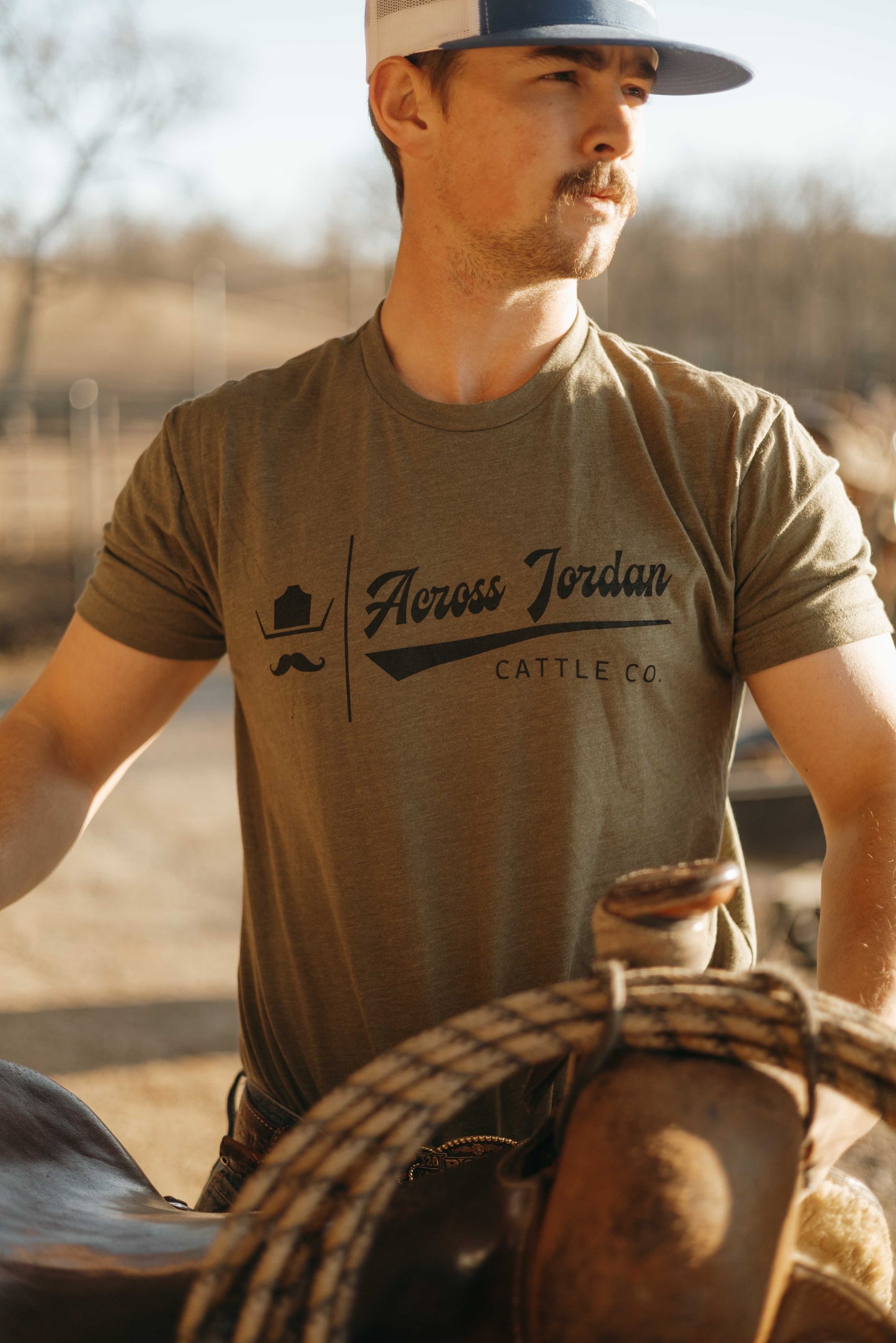 Military green short sleeve t-shirt