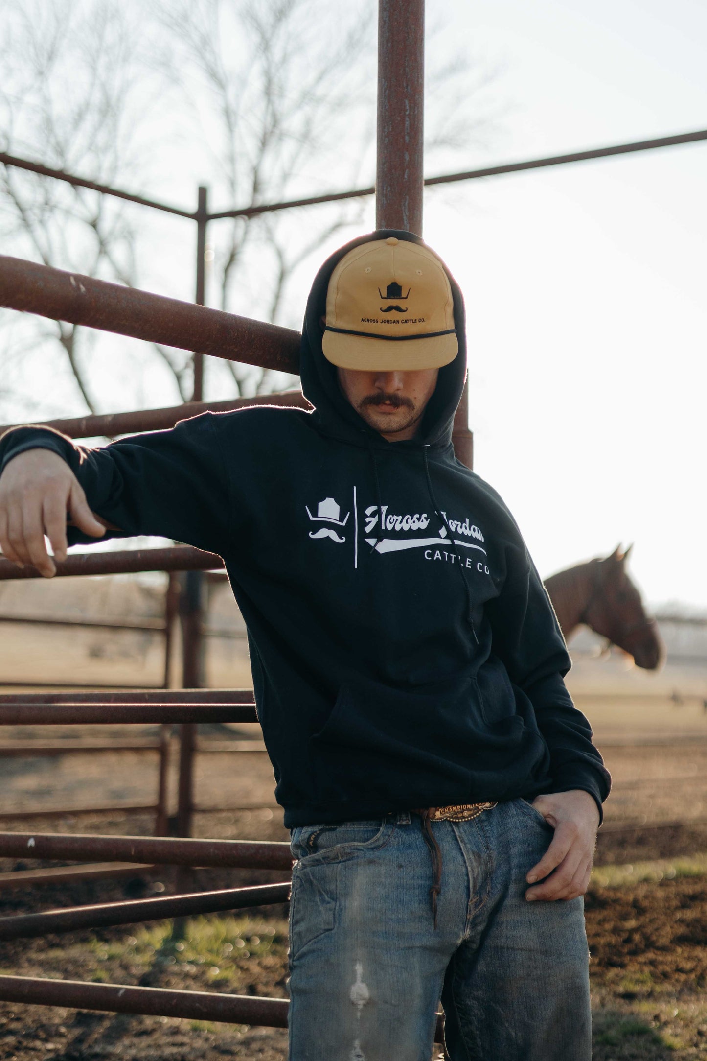 Black Hoodie with Retro Logo