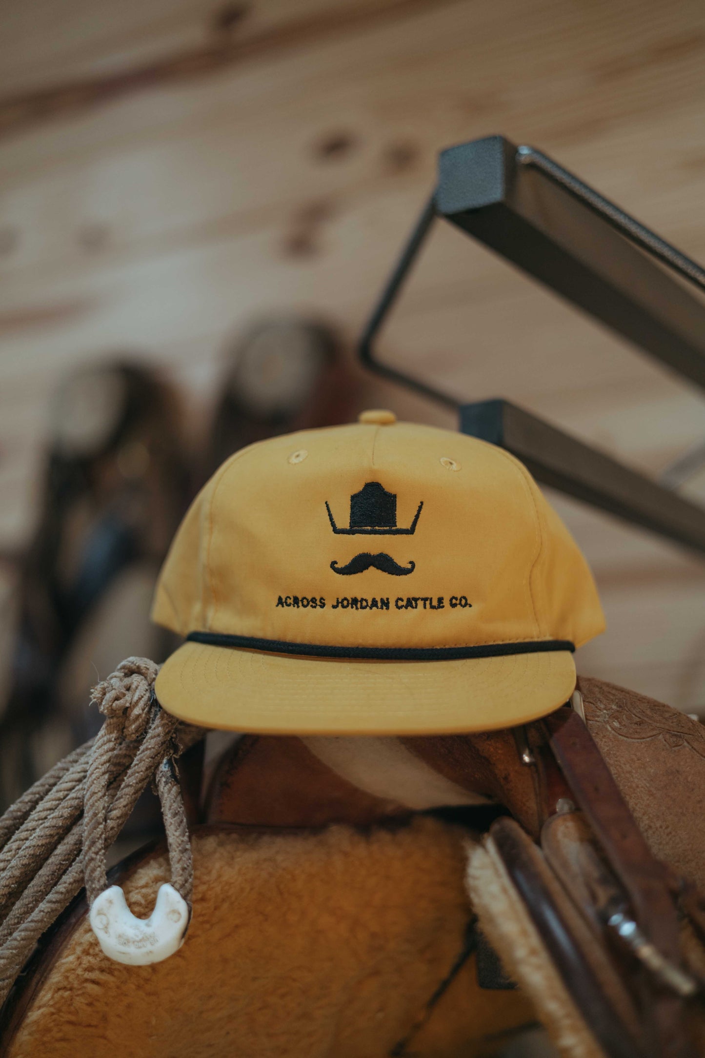 Golden Embroidery Rope Hat