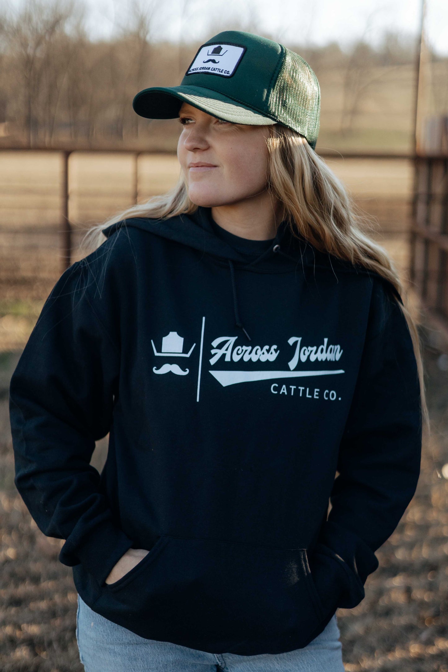Black Hoodie with Retro Logo